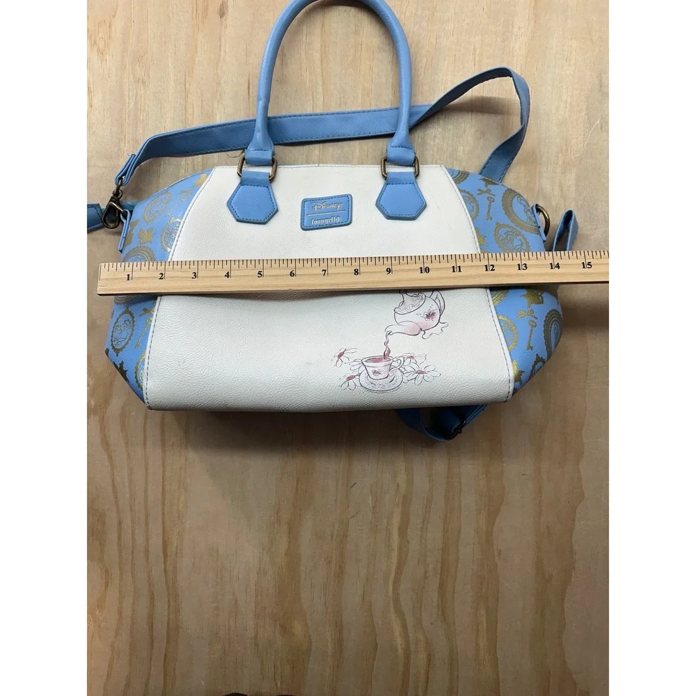 Disney Loungefly Alice in Wonderland Satchel Crossbody Bag Blue Gold Alice Dinah